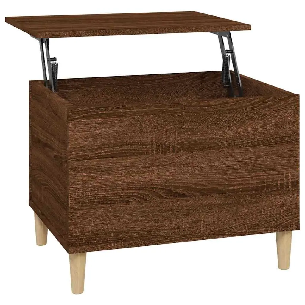 Coffee Table Brown Oak 60x44.5x45cm Lift Top Storage Engineered Wood