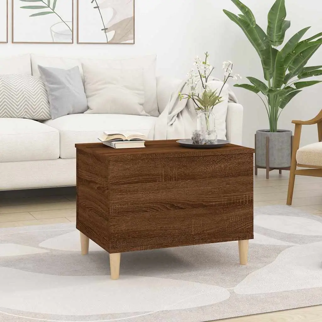 Coffee Table Brown Oak 60x44.5x45cm Lift Top Storage Engineered Wood