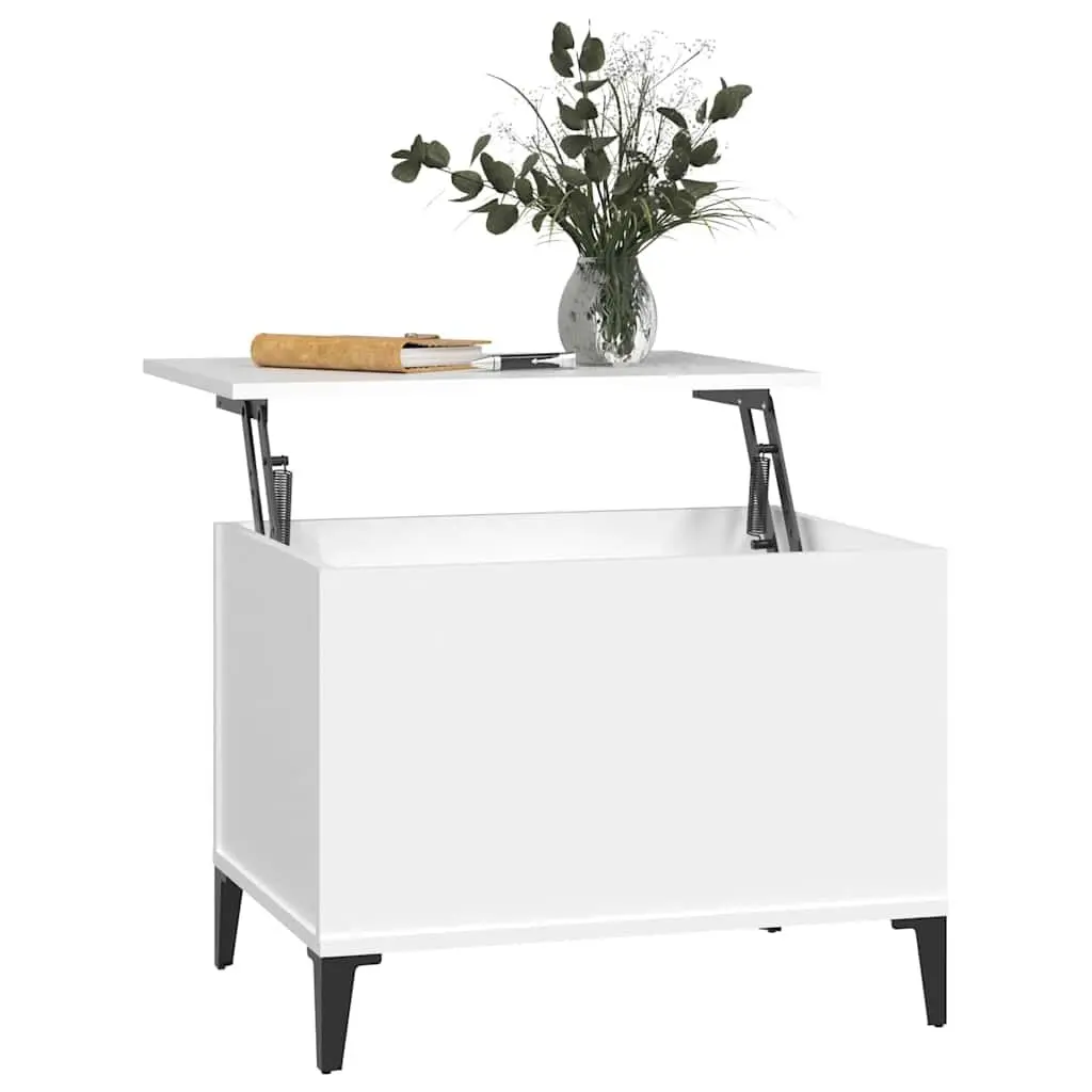 Lift-Top Coffee Table White 60x44.5x45cm Engineered Wood