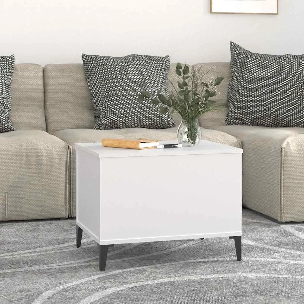 Lift-Top Coffee Table White 60x44.5x45cm Engineered Wood