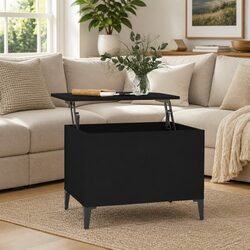 Modern Lift-Top Coffee Table in Black for Living Rooms