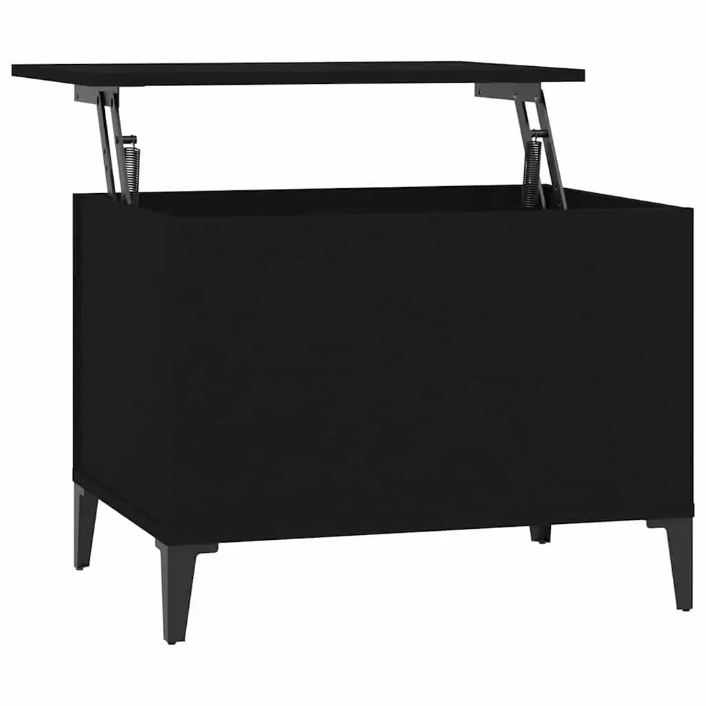 Lift-Top Coffee Table Black Modern 60W x 44.5D x 45H cm Engineered Wood