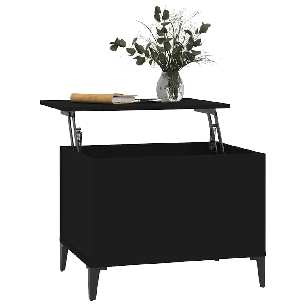 Lift-Top Coffee Table Black Modern 60W x 44.5D x 45H cm Engineered Wood