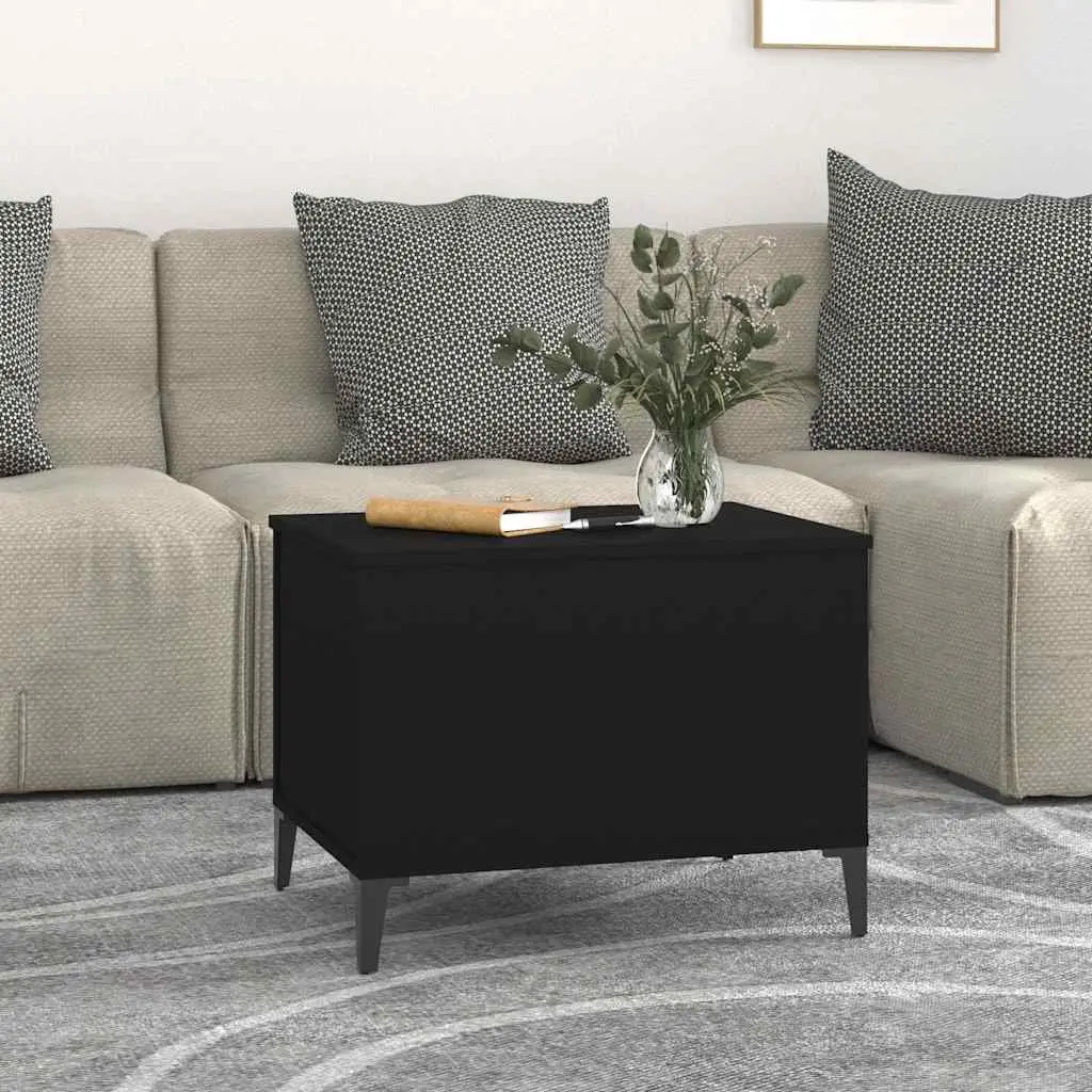 Lift-Top Coffee Table Black Modern 60W x 44.5D x 45H cm Engineered Wood
