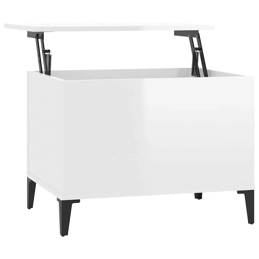 Lift Top Coffee Table with Hidden Storage in White