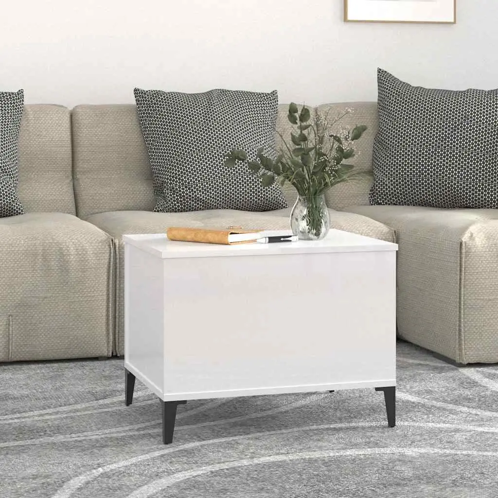 Lift Top Coffee Table with Hidden Storage in White