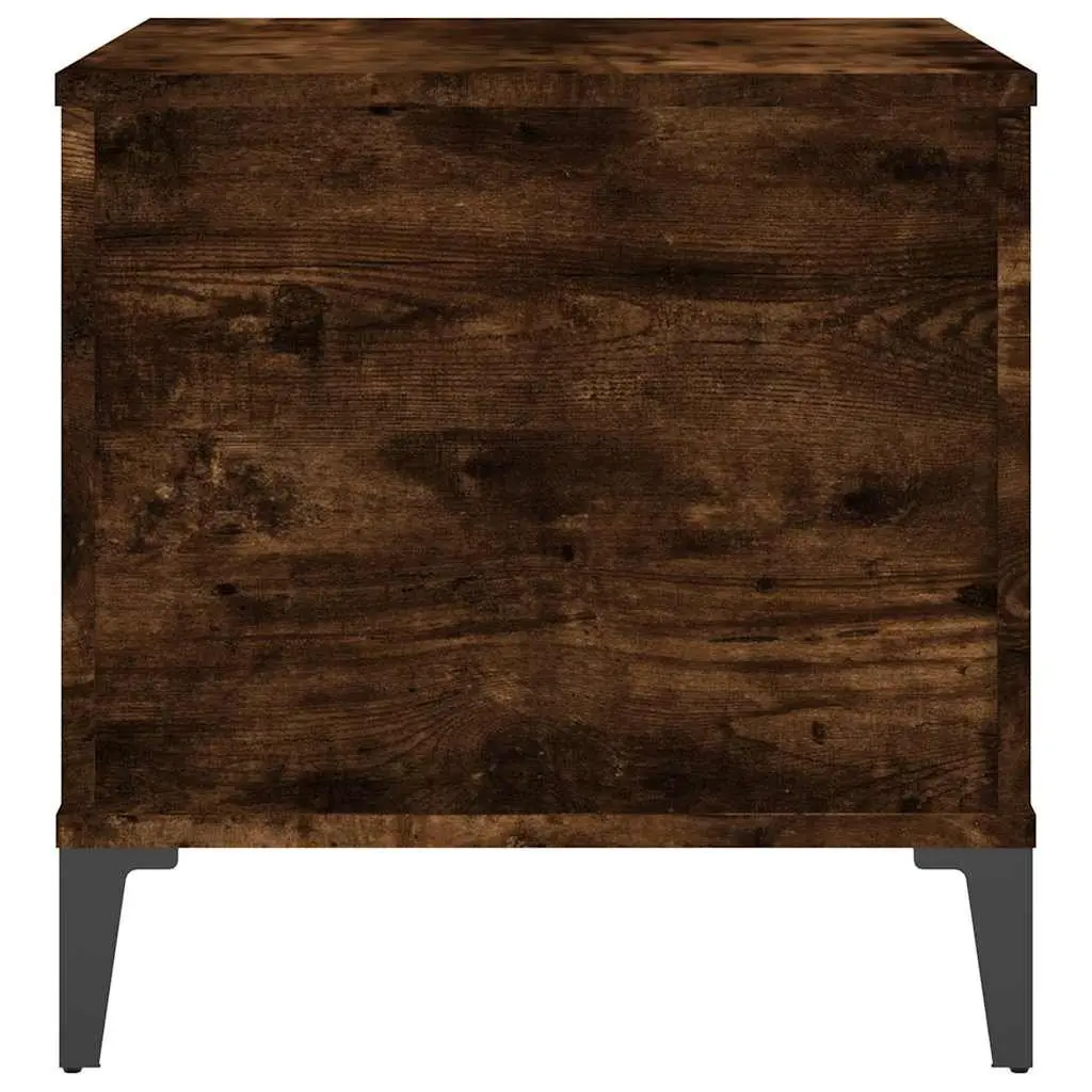 Lift-Top Coffee Table Smoked Oak Brown Engineered Wood Storage Accent Living