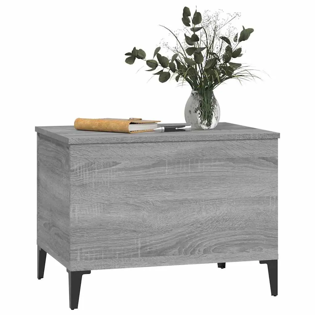 Lift-Top Coffee Table Grey Engineered Wood 60 x 44.5 x 45 cm Storage Compartment