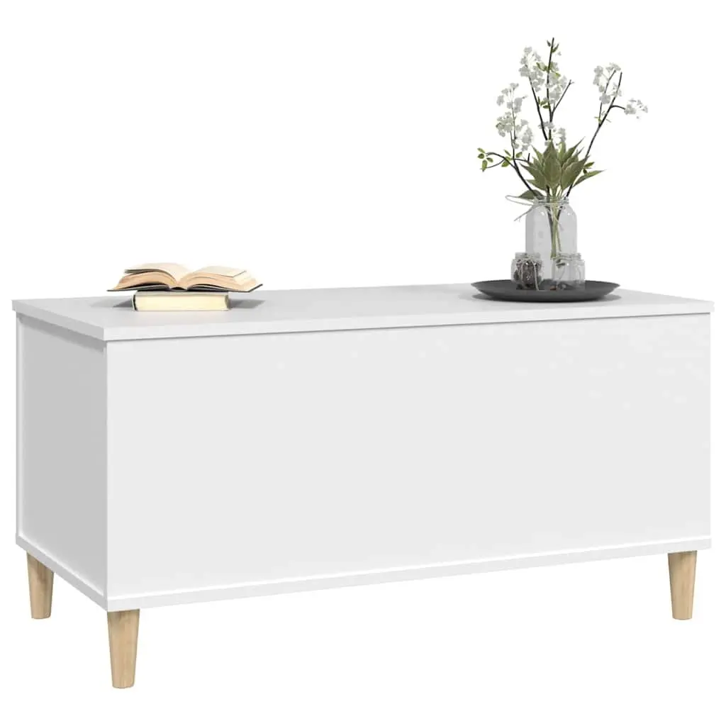 Lift-Top Coffee Table White Engineered Wood 90L x 44.5W x 45H cm