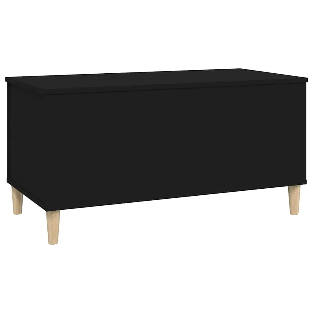 Lift Top Black Coffee Table Engineered Wood Storage Compartment 90L x 44.5W x 45H cm