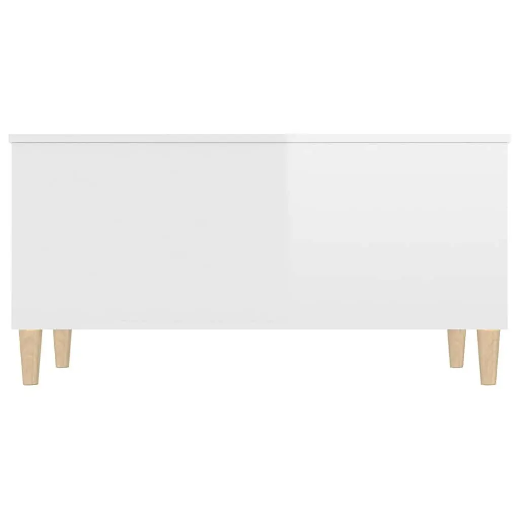 Lift Top Coffee Table in White High Gloss with Storage