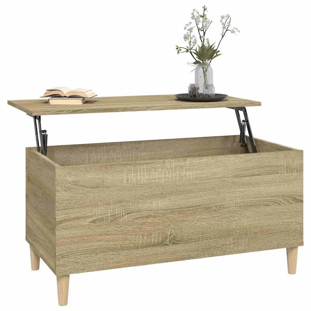 Lift-Top Coffee Table Brown Engineered Wood 90 x 44.5 x 45 cm