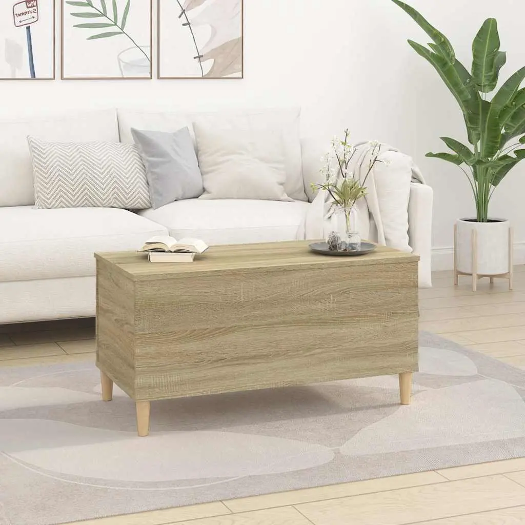Lift-Top Coffee Table Brown Engineered Wood 90 x 44.5 x 45 cm