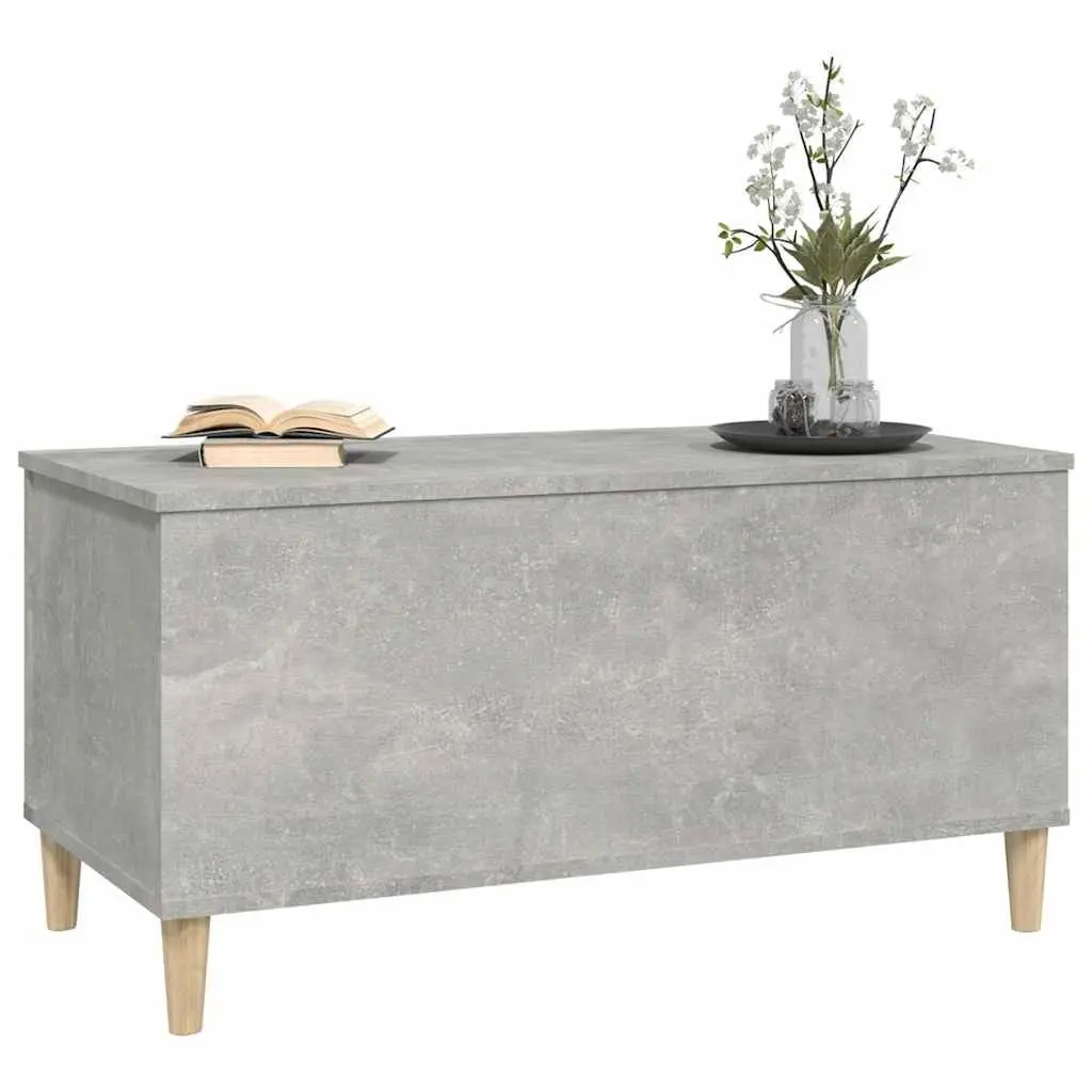 Lift Coffee Table Grey Engineered Wood Adjustable Height with Hidden Storage Compartment 90x44.5x45cm