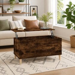 Lift Top Coffee Table in Smoked Oak Brown