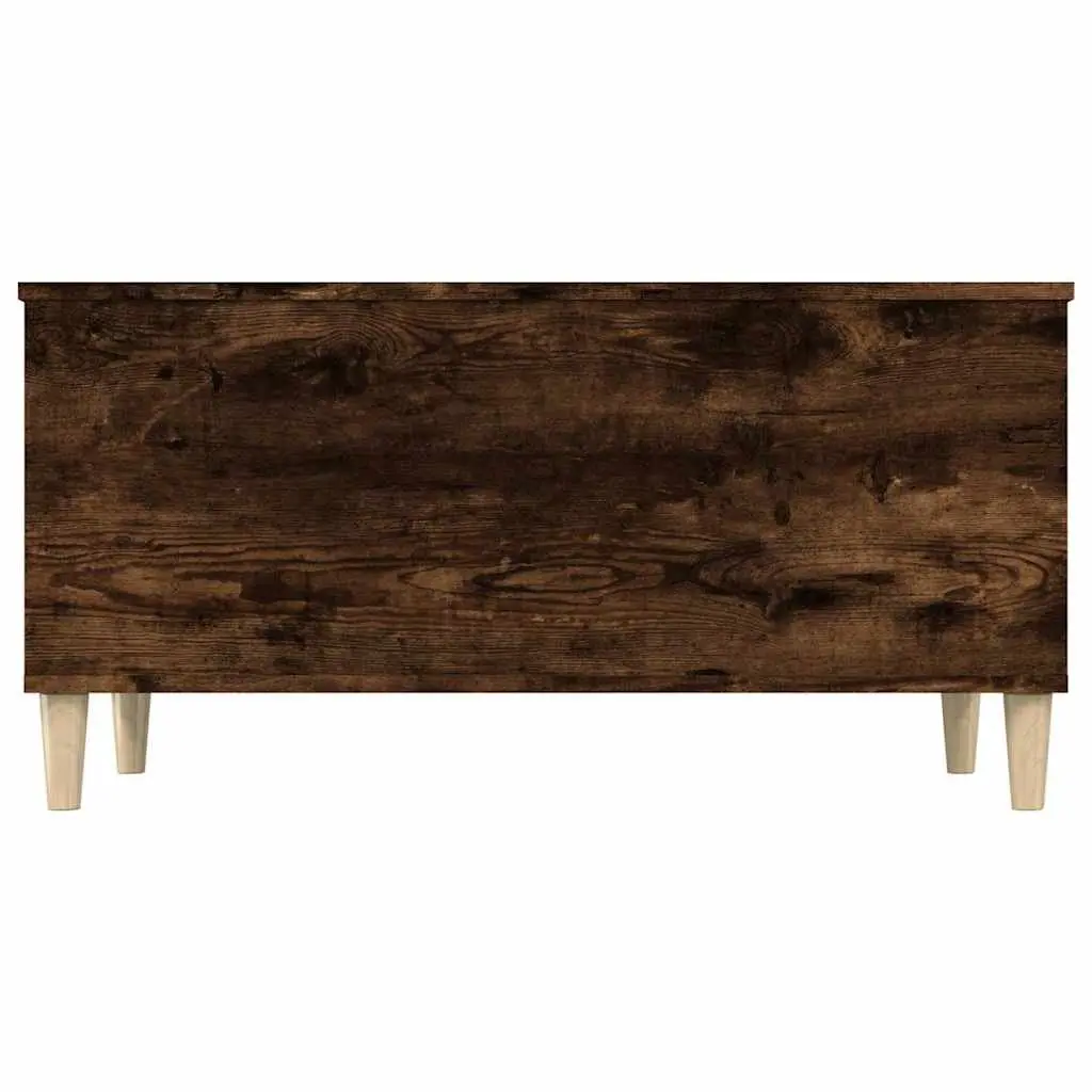Lift Top Coffee Table Smoked Oak Brown Engineered Wood Hidden Storage Organizer