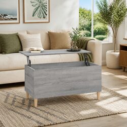 Lift-Top Coffee Table with Storage in Grey Sonoma