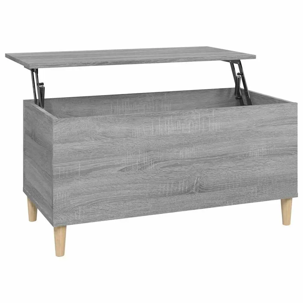 Lift-Top Coffee Table Grey Sonoma Engineered Wood Storage Compartment Living