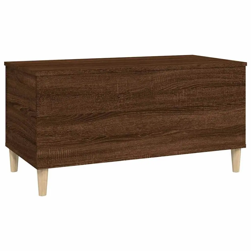 Lift-Top Coffee Table Brown Oak Engineered Wood Storage 90x44.5x45cm