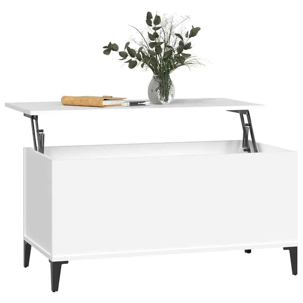 Lift-Top Coffee Table White 90x44.5x45 cm Engineered Wood