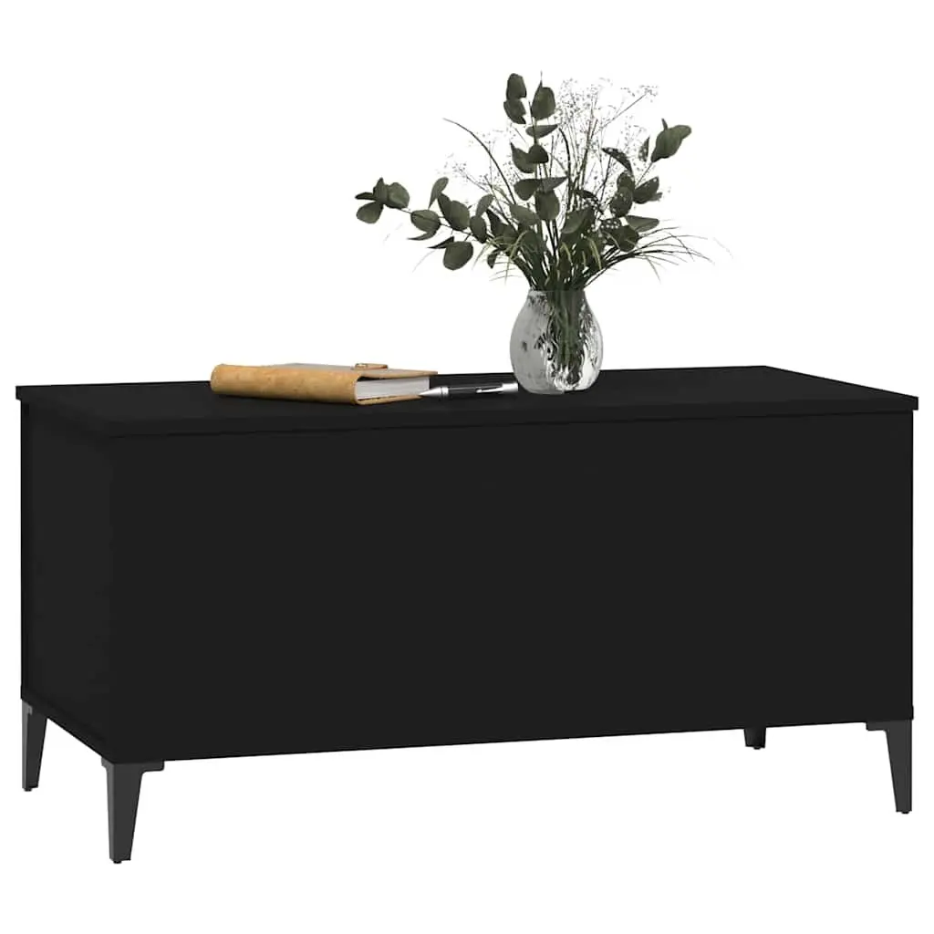 Lift-Top Coffee Table Black Engineered Wood Hidden Storage Living Room 90x44.5x45cm