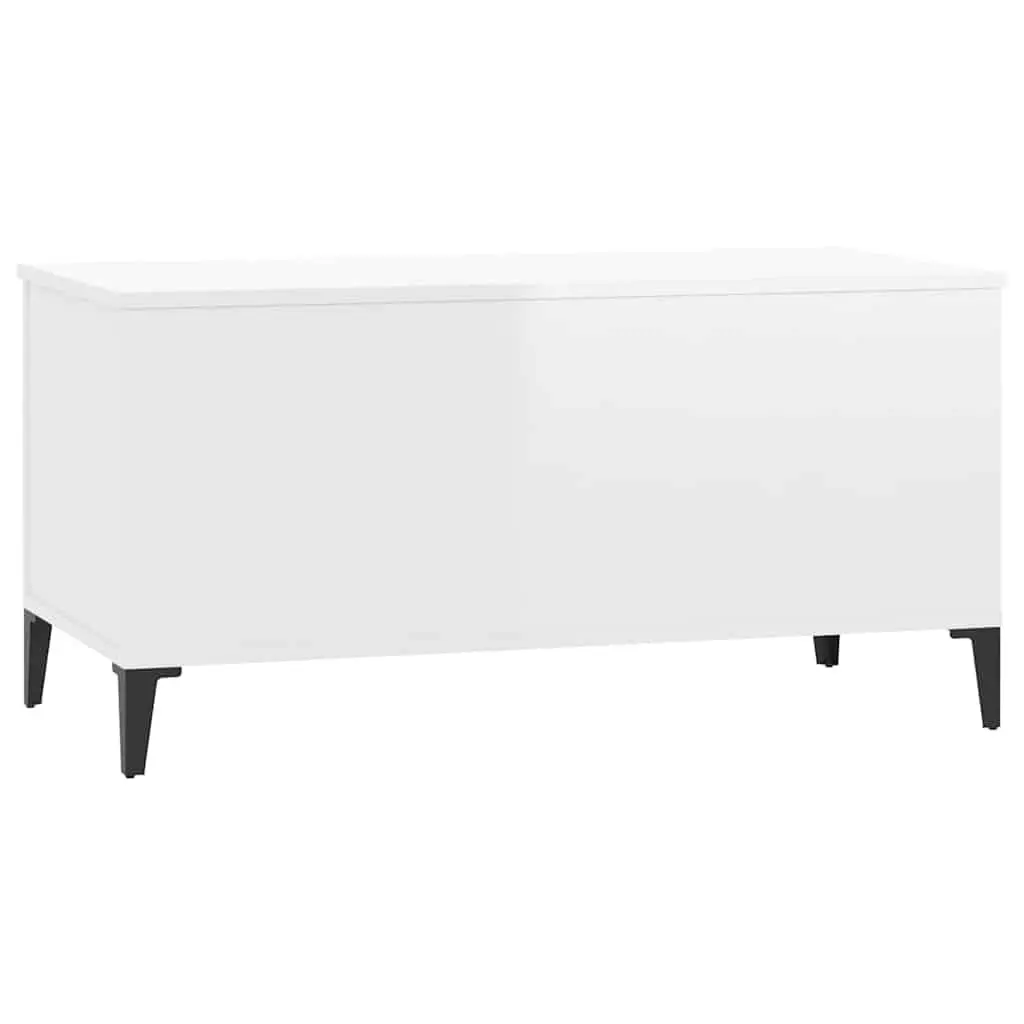 High Gloss White Lift Top Coffee Table with Storage