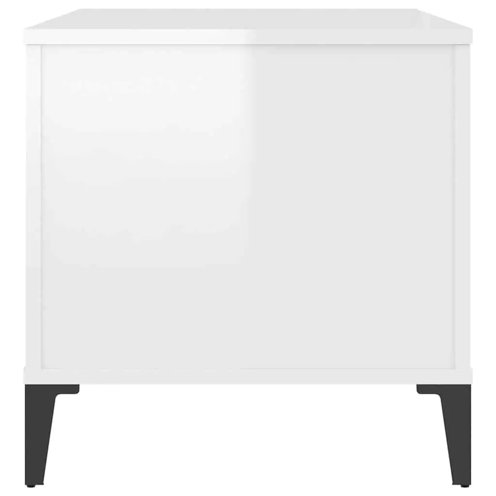 High Gloss White Lift Top Coffee Table with Storage