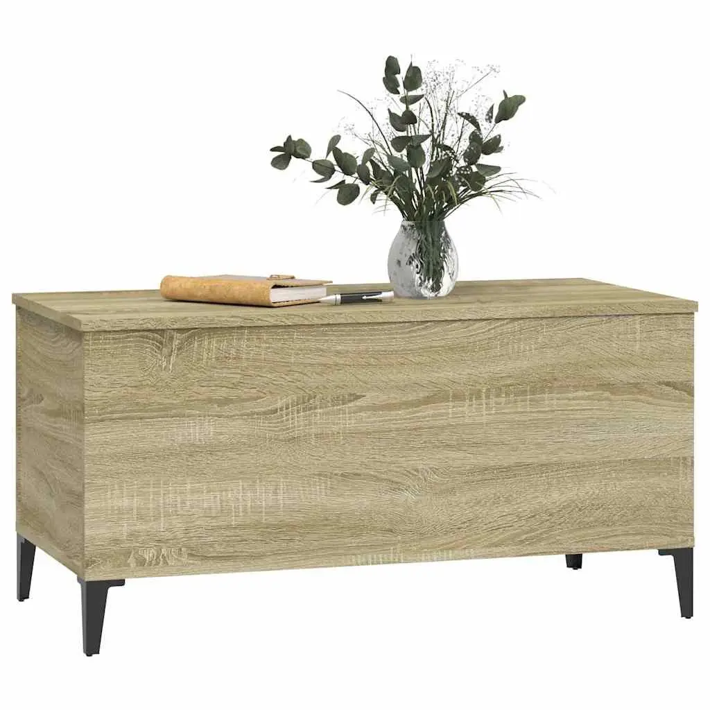 Lift Top Coffee Table Brown Engineered Wood 90L x 44.5W x 45H cm Storage Sofa Side Table