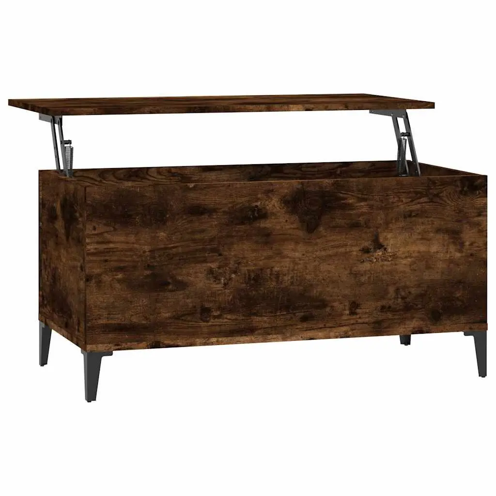 Lift-Top Coffee Table Modern Brown Engineered Wood 90L x 44.5W x 45H cm