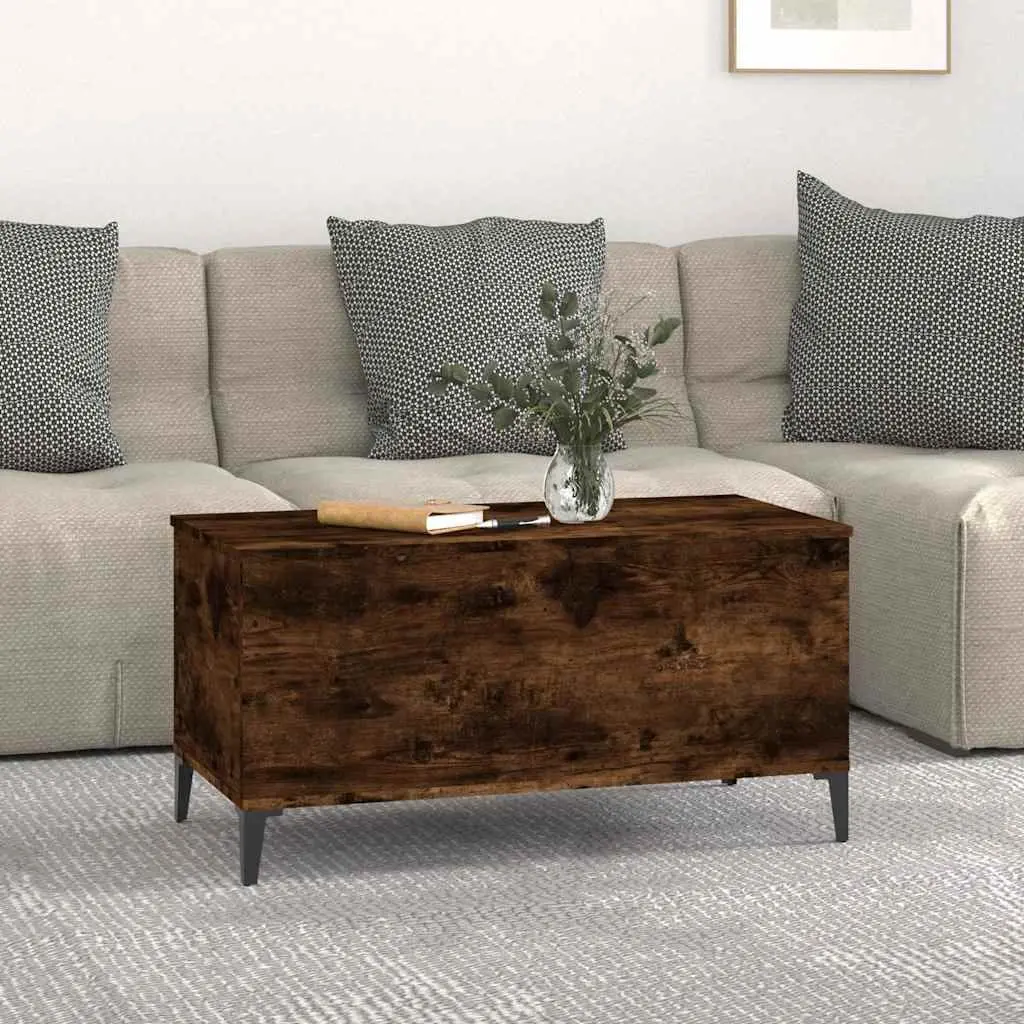 Lift-Top Coffee Table Modern Brown Engineered Wood 90L x 44.5W x 45H cm