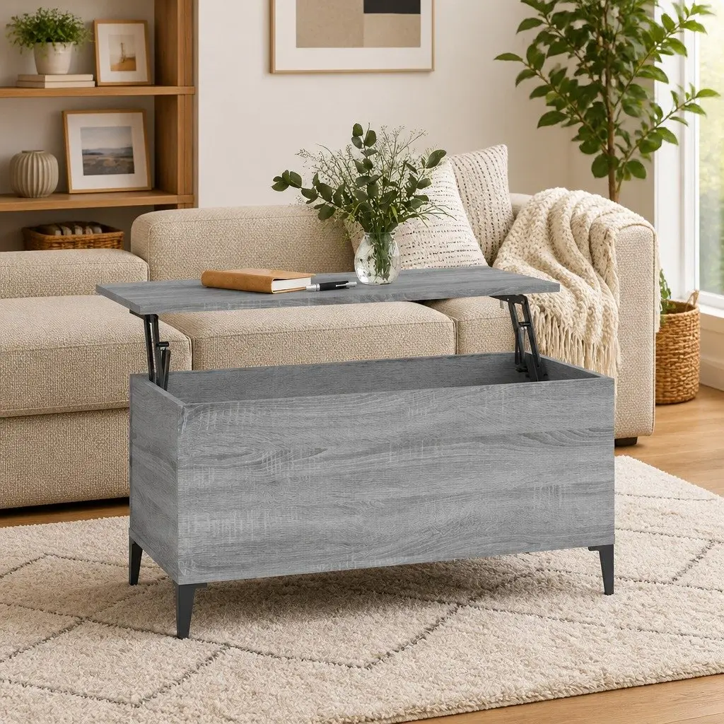 Grey Sonoma Lift-Top Coffee Table with Storage