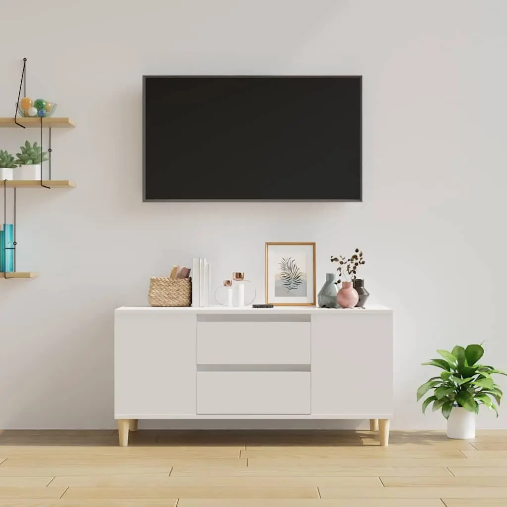 Scandinavian White TV Cabinet 102x44.5x50cm