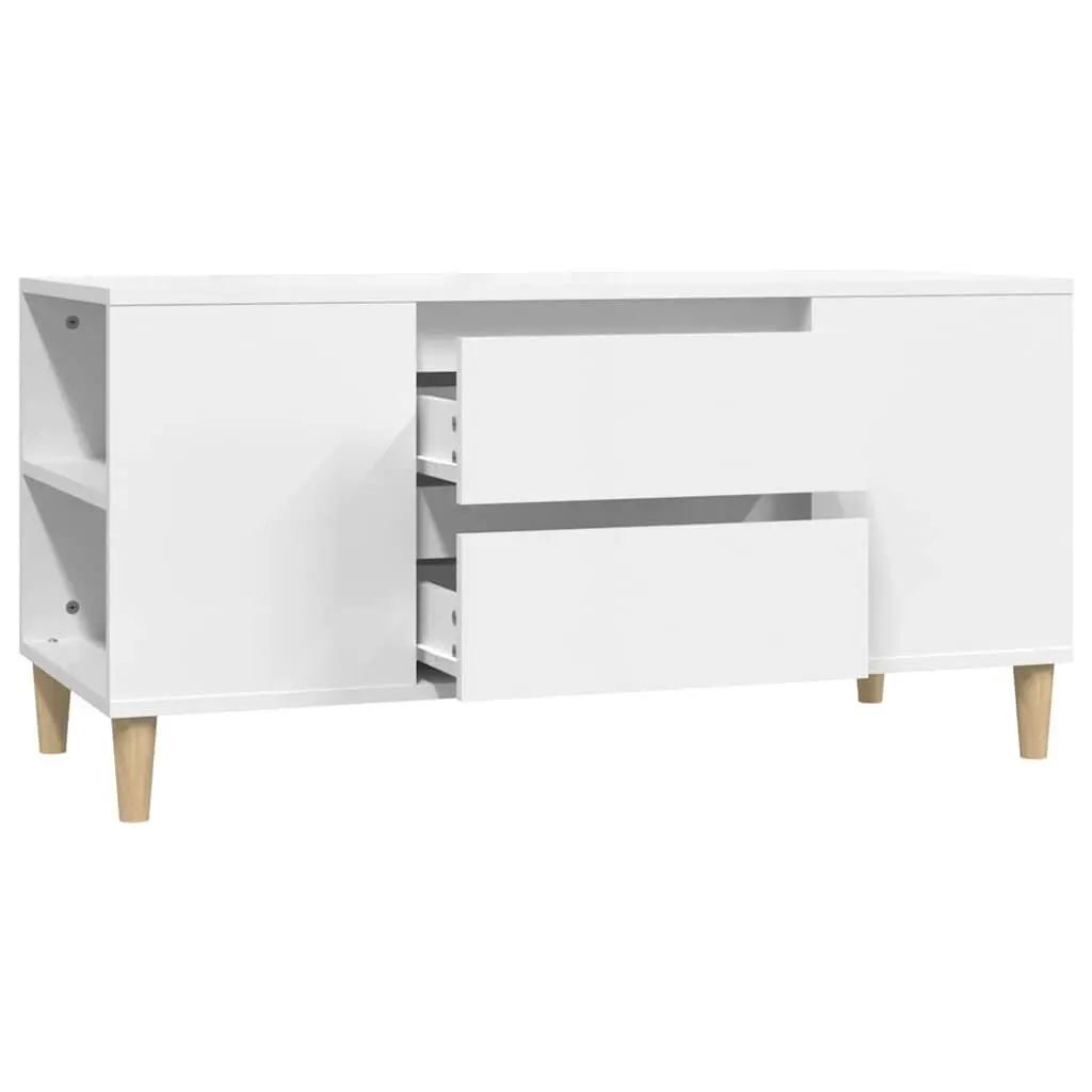 Scandinavian White TV Cabinet 102x44.5x50cm