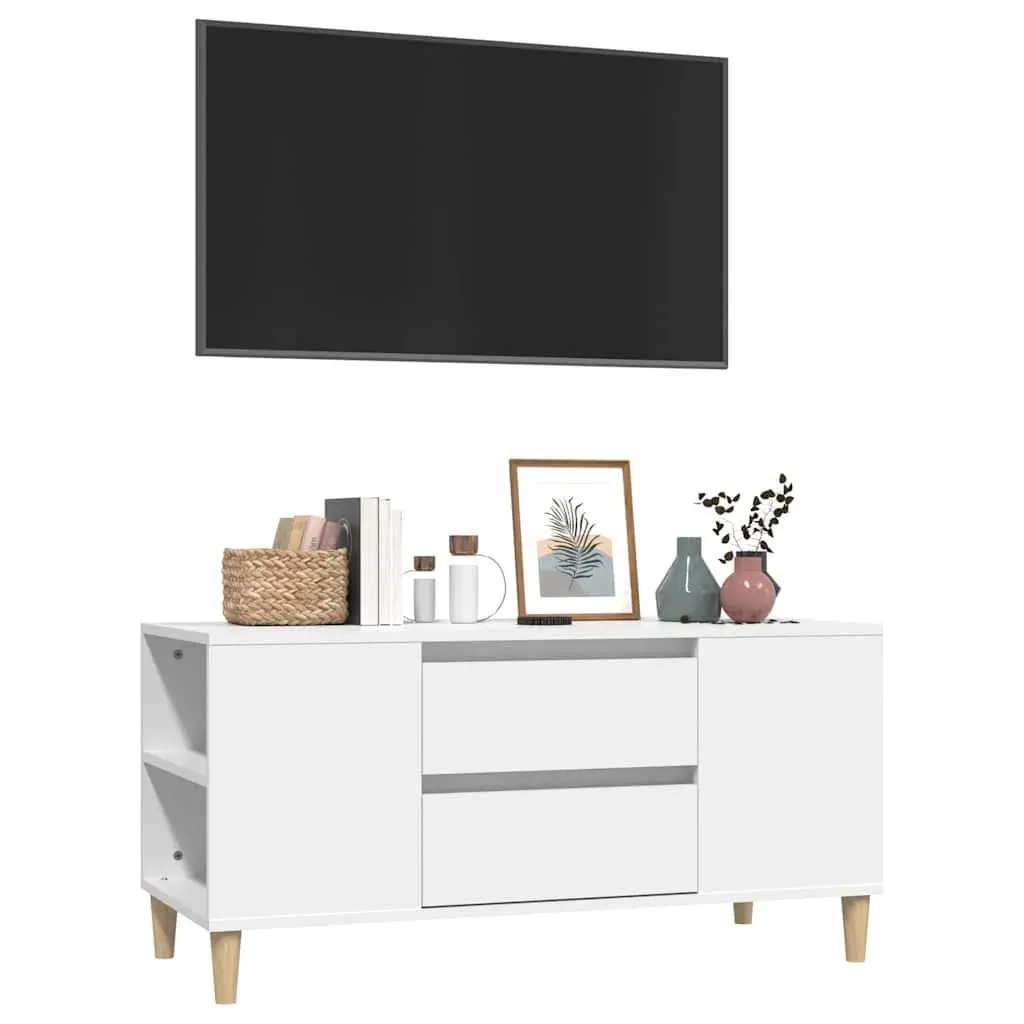Scandinavian White TV Cabinet 102x44.5x50cm