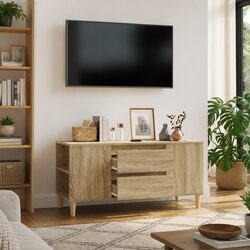 Scandinavian Design TV Cabinet in Sonoma Oak Brown