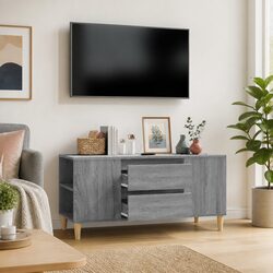 Grey Sonoma Engineered Wood TV Cabinet for Living Room