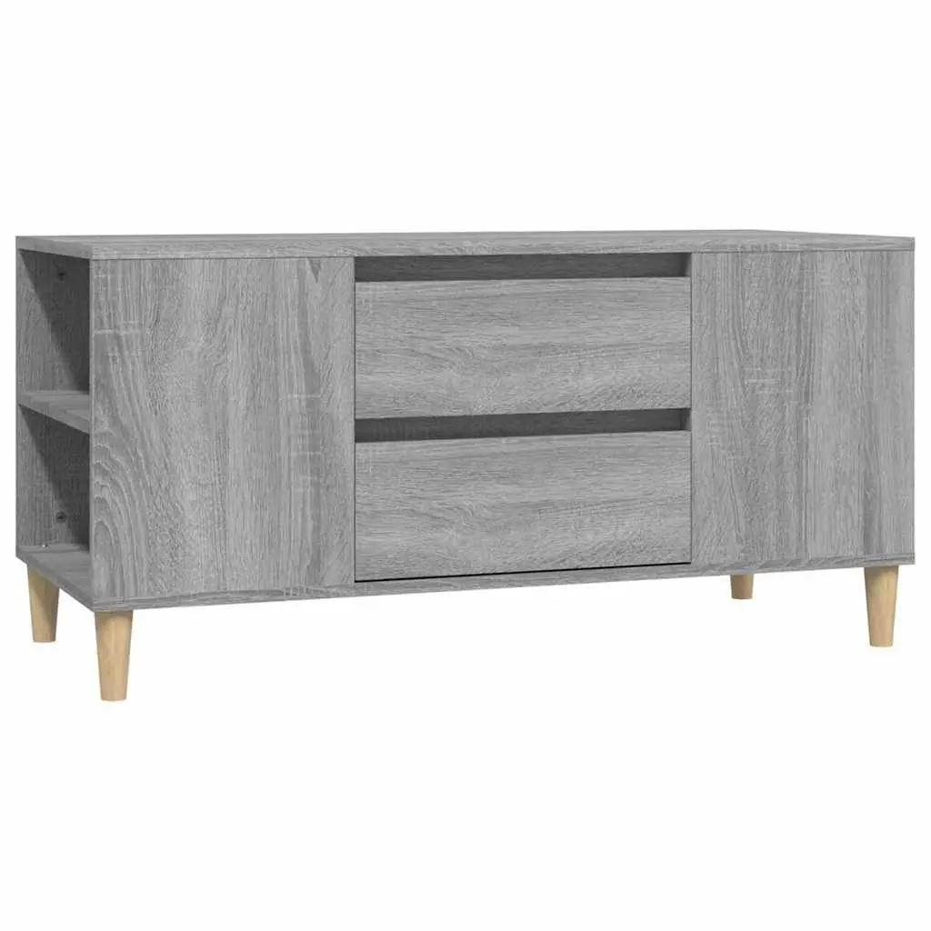 TV Cabinet Grey Sonoma Engineered Wood 102x44.5x50cm Storage Unit Drawers