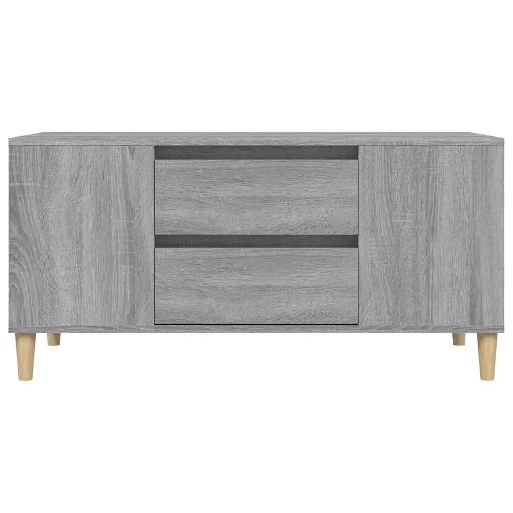 TV Cabinet Grey Sonoma Engineered Wood 102x44.5x50cm Storage Unit Drawers