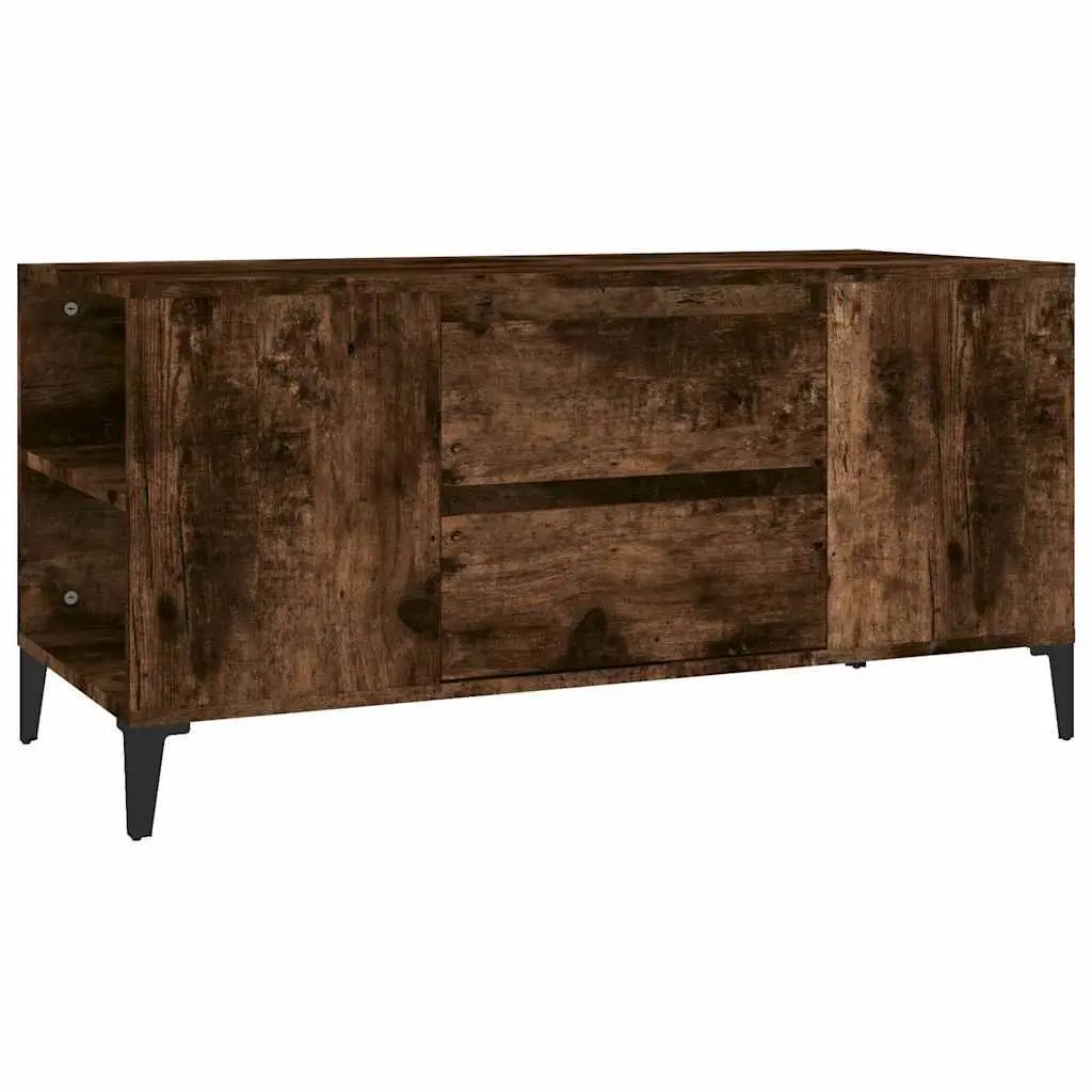 Brown Engineered Wood TV Cabinet for Living Spaces