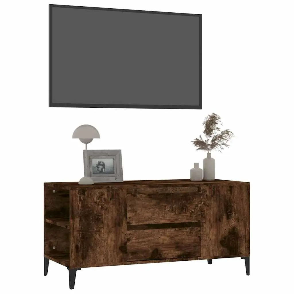 Brown Engineered Wood TV Cabinet for Living Spaces