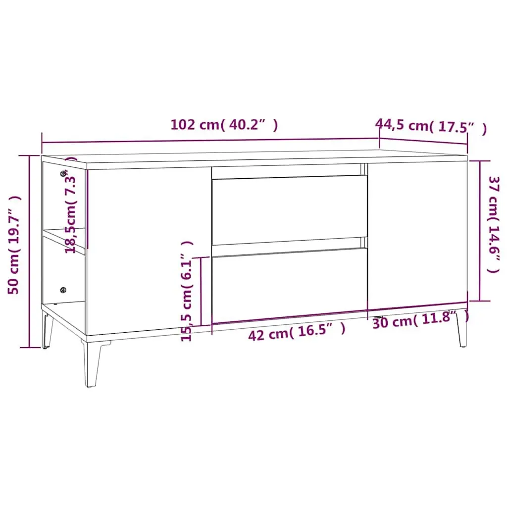 Brown Engineered Wood TV Cabinet for Living Spaces