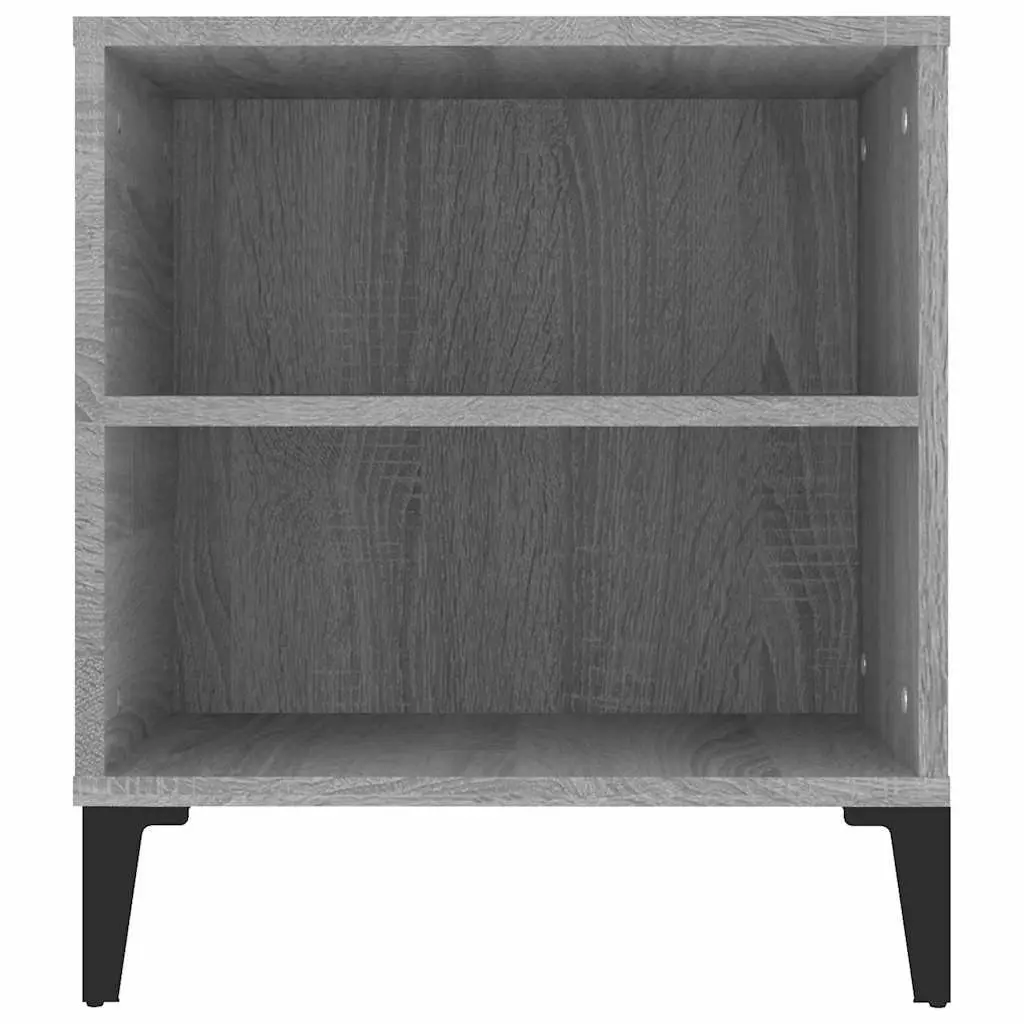 TV Cabinet Industrial Style Grey Sonoma Engineered Wood 4 Compartments 2 Drawers