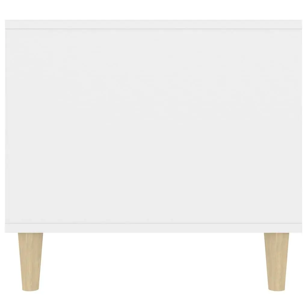 Coffee Table White 90x49x45 cm Engineered Wood with Drawer Storage Compartments