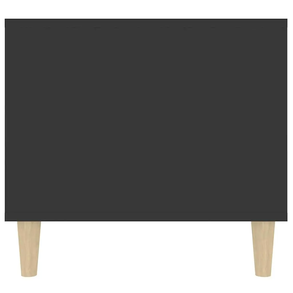 Coffee Table Black Engineered Wood with Drawer Storage Compartments Living Room