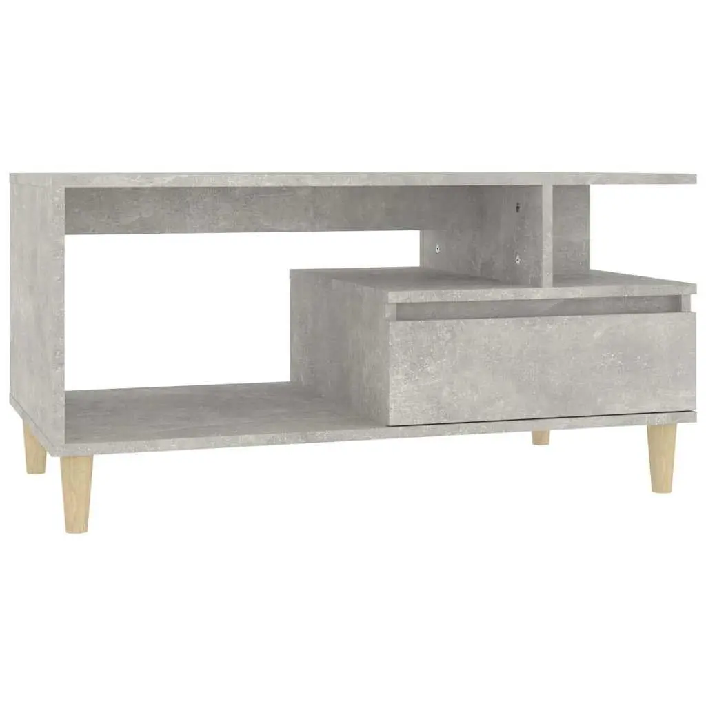 Grey Engineered Wood Coffee Table with Storage Options