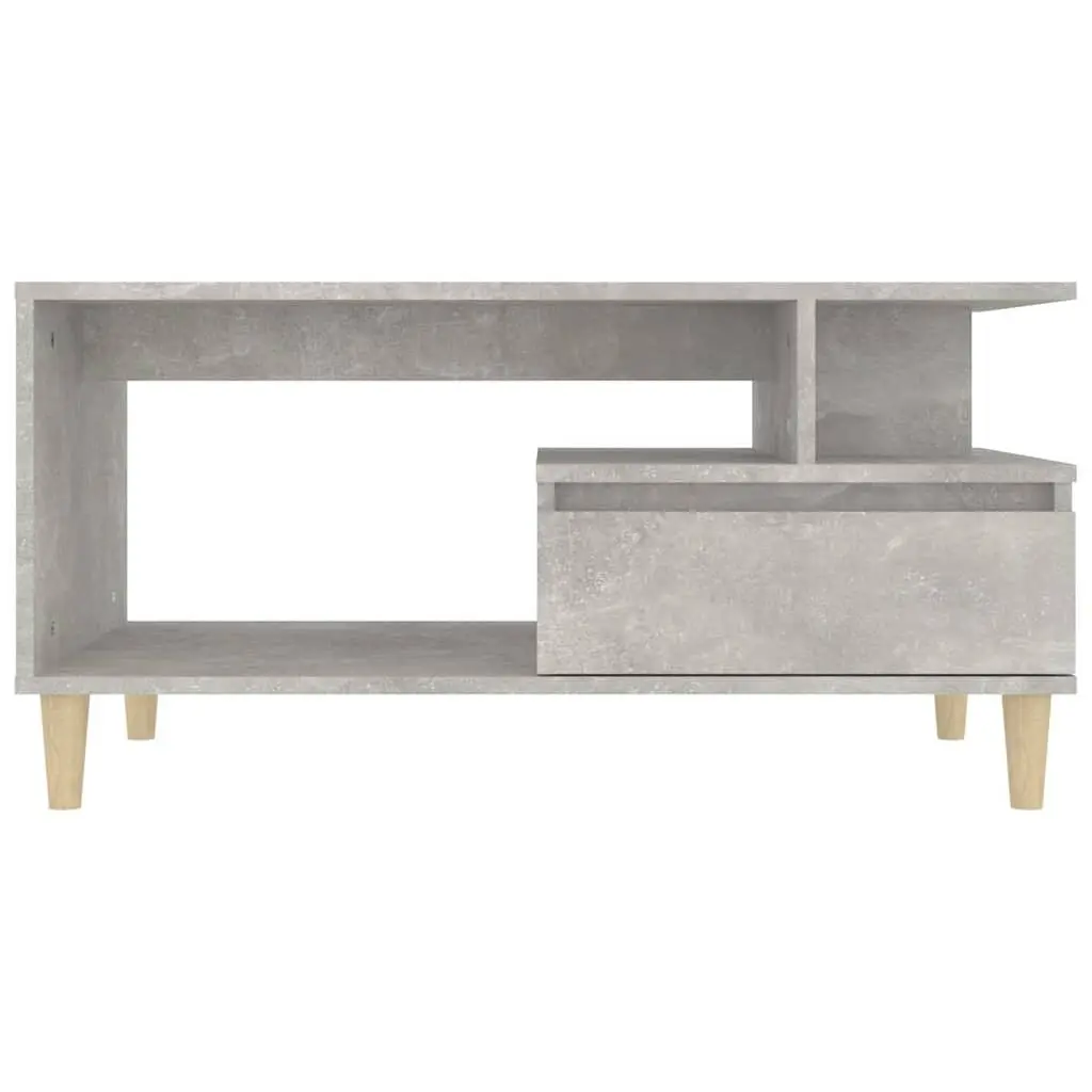 Grey Engineered Wood Coffee Table with Storage Options