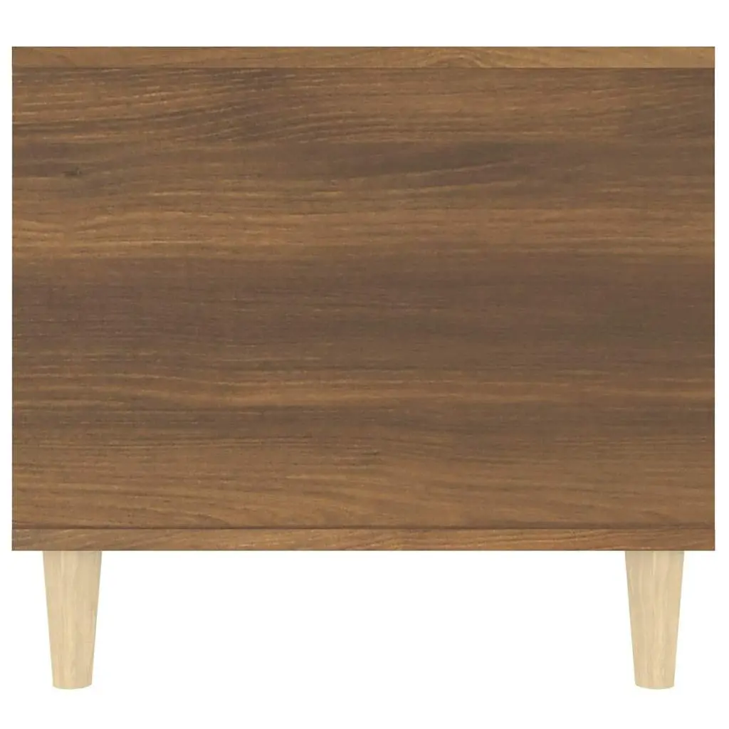 Coffee Table Brown Oak Engineered Wood 90 x 49 x 45 cm with Open Compartment and Drawer