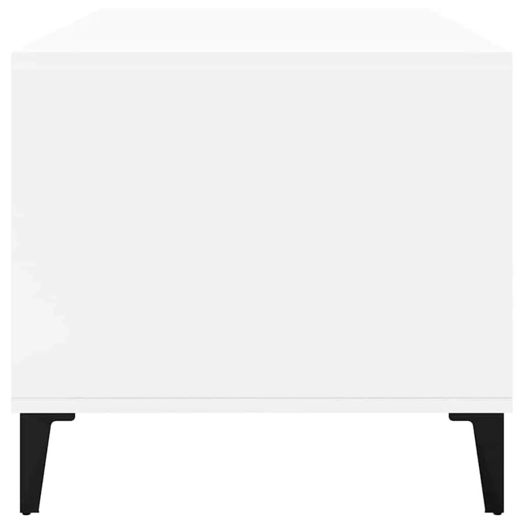 High Gloss White Coffee Table with Storage