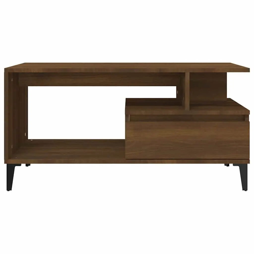 Brown Oak Coffee Table for Living Rooms