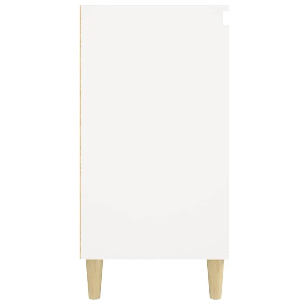 Bedside Cabinet White 40x35x70cm Engineered Wood Nightstand Side Table with Door Storage